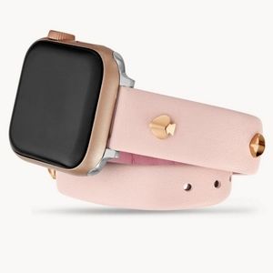 Kate Spade blush Pink double-wrap leather 38/40mm band for apple watch